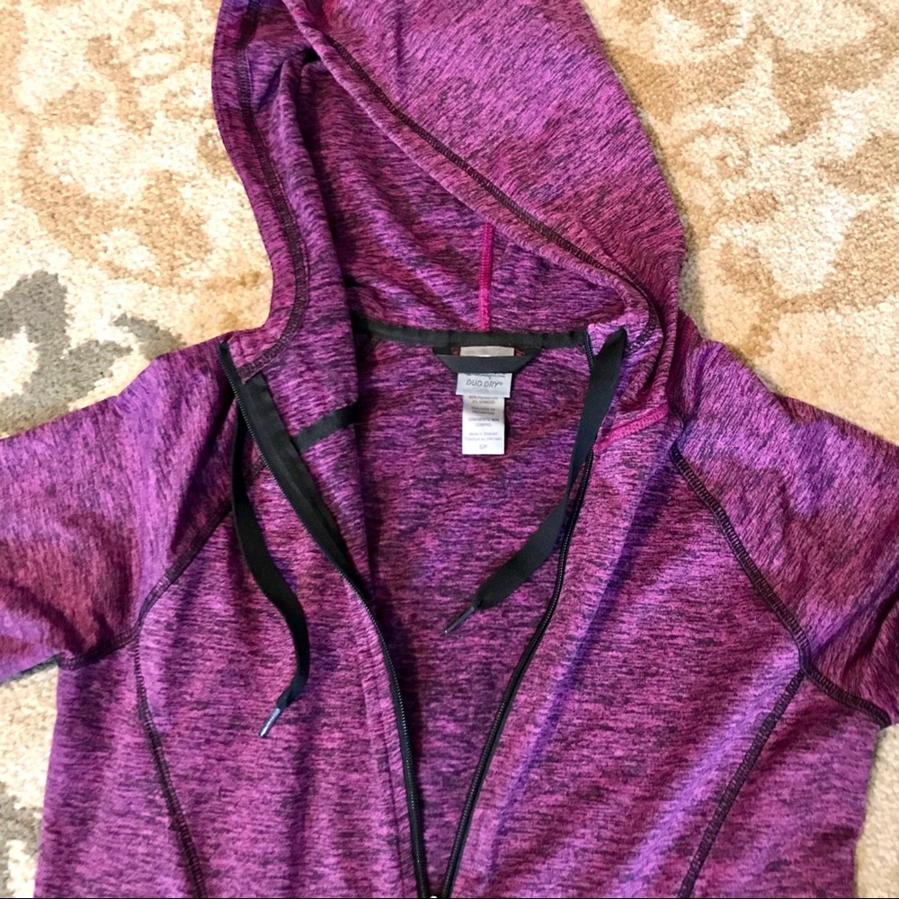 🌸3/$25 Target C9 Champion Duo Dry Zip-Up Space-dye Purple & Black Hoodie, Size S - Picture 9 of 13